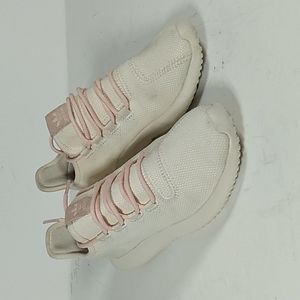 Adidas Woman Pink and Beige Size 4 Walking Sneakers.